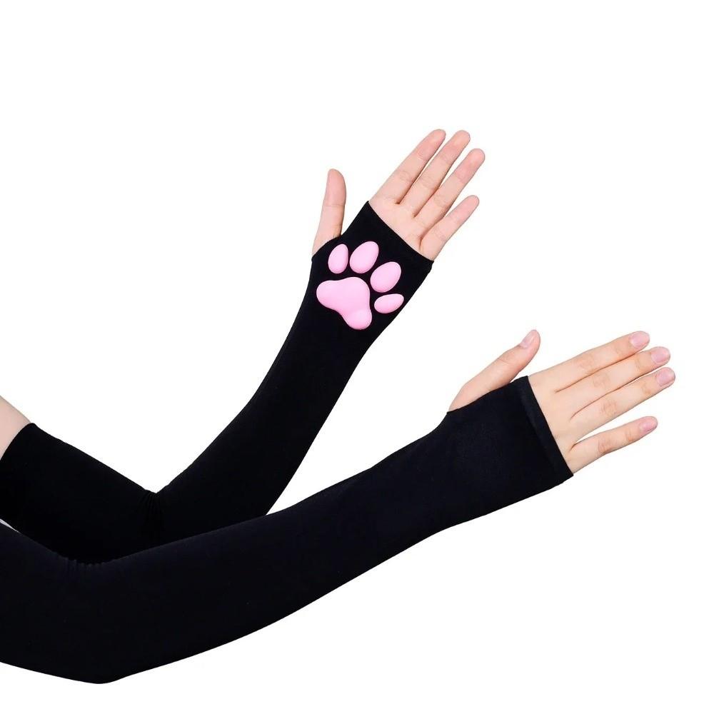 

Quick-drying 3D Cat Claw Sunscreen Sleeves UV Protection Arm Sleeve Outdoor Activities чорний