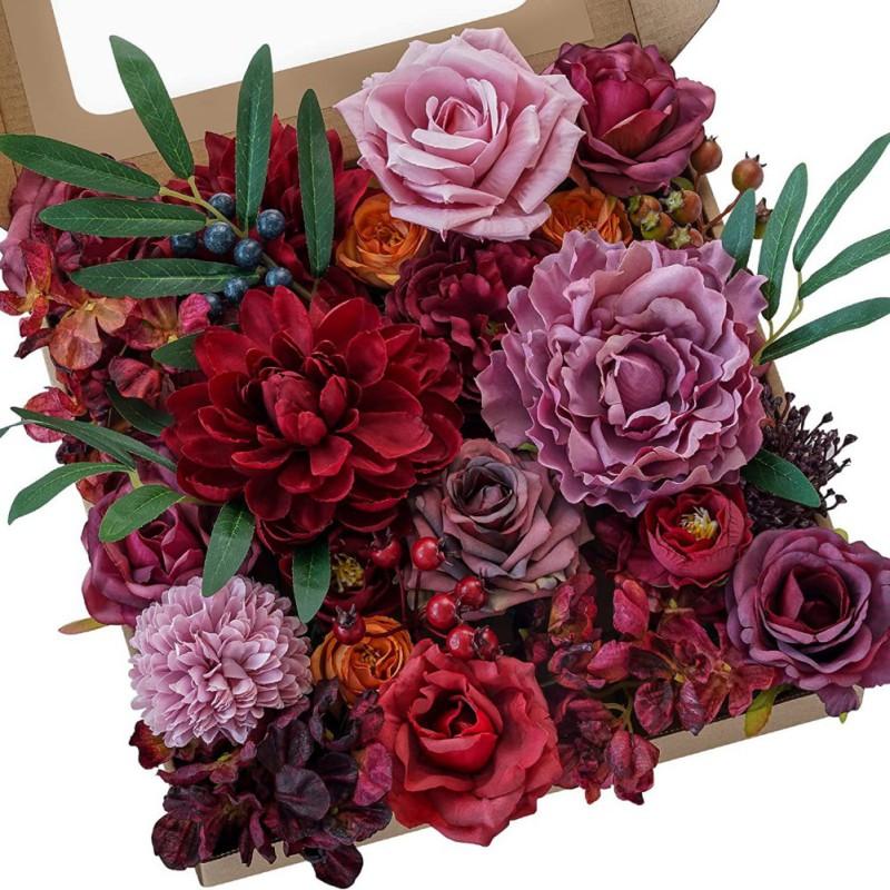 Künstliche Blume Geschenkbox Falscher Blumenstrauß DIY Hochzeitsdekoration Strauß