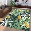 Tropical Leaf Pattern Area Rug for Home Decor Suitable for use as an anti-slip game mat for living room and bedroom sofas