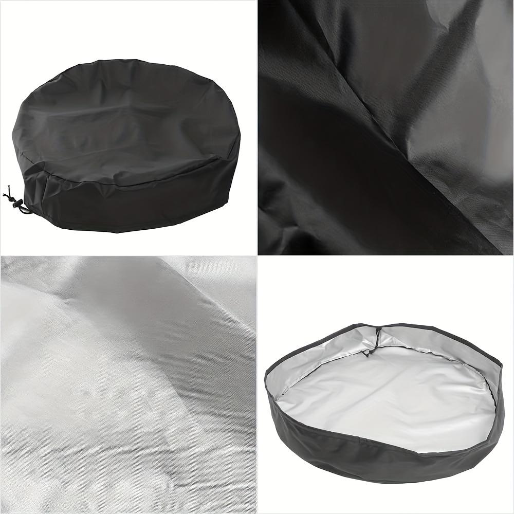 Cost-Effective Heavy-Duty Drum Cover, Adjustable Drawstring Closure, All-Weather for Rainwater Storage & Industrial Use