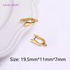 18K Gold Plated Brass Earring Hook Clasp,High Quality Ear Wire For Earring Making Findings,Accessories For Earrings