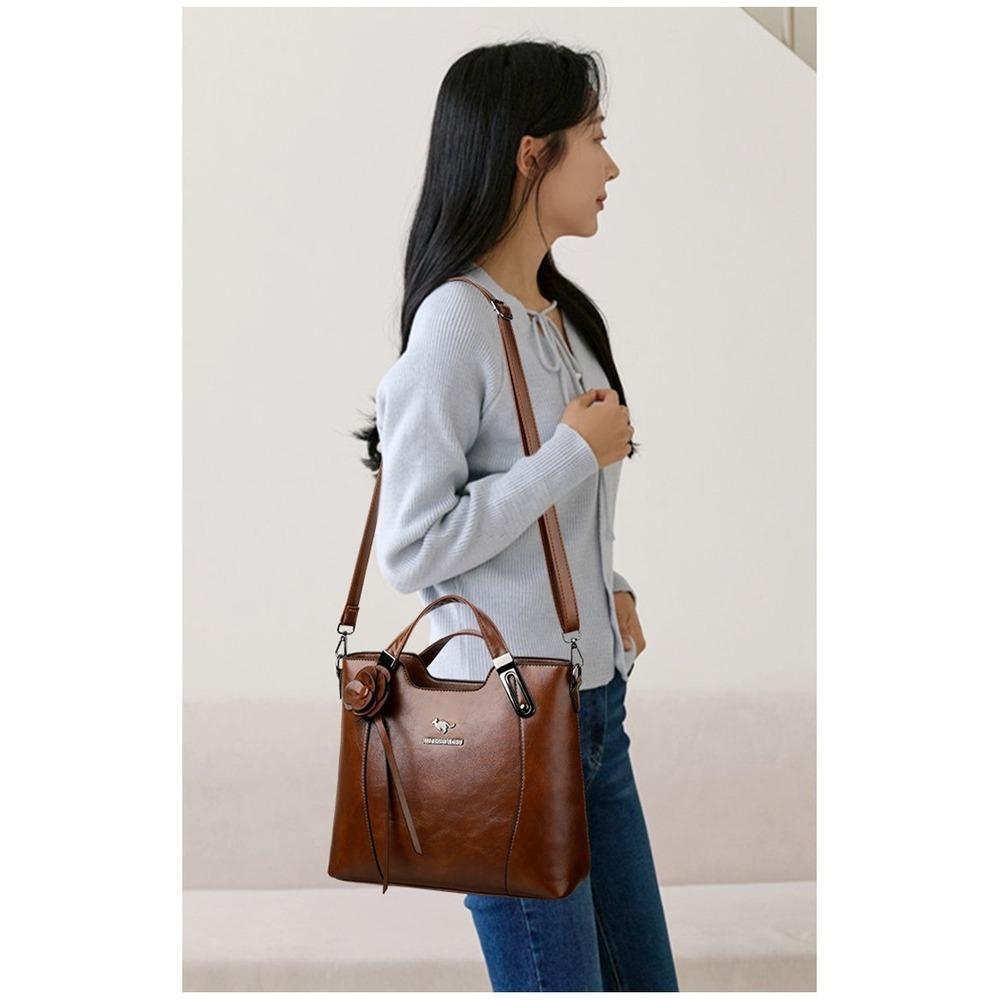 Bolso de Mano Ligero de Gran Capacidad Bolso de Hombro Cruzado para Uso Diario
