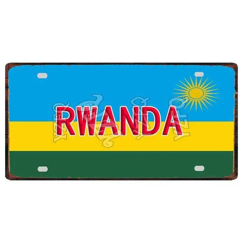 30X15Cm National Flag Egypt Maldives Latvia Metal Tin Logo Tourist Souvenir Wall Bar Shop Home Decoration Dc-1321B