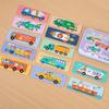 12pcs Educational Puzzles - Animal & Transport Themies  - Early Learning Toys With Colors,
