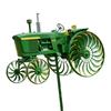 Metal Wind Spinner with Rotating Wheels Tractor Wind Sculpture Decorative Windmill for Garden Yard Patio Lawn Decor