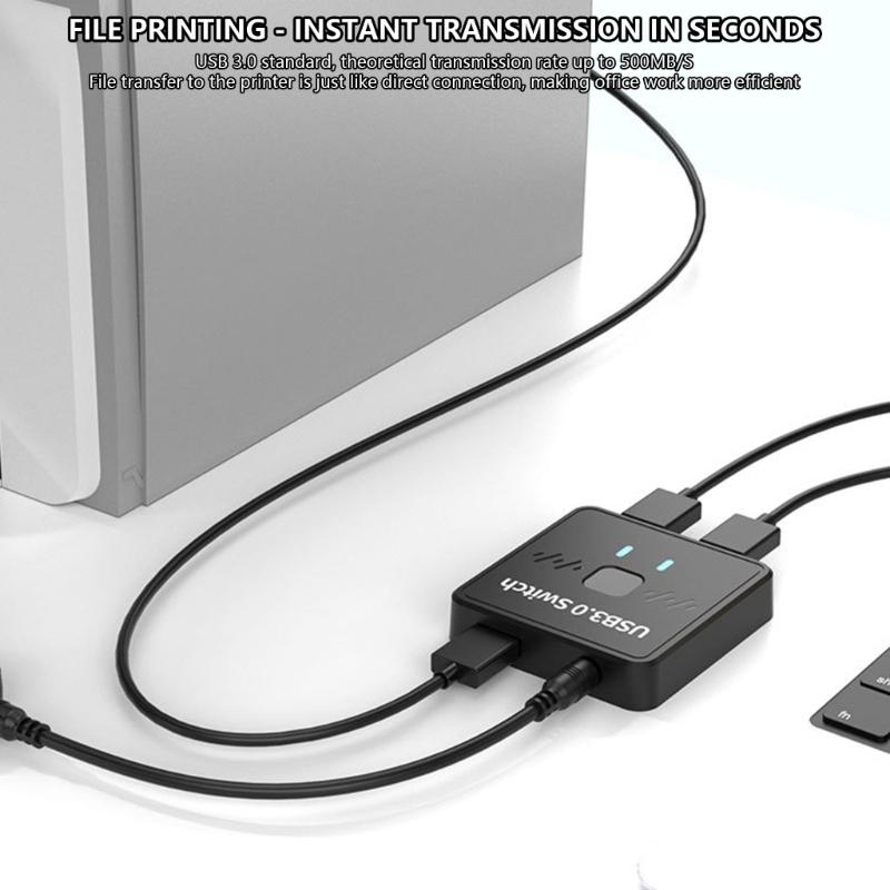 USB3.0 Umschalter 2 Computer teilen Tastatur und Maus Drucker Scanner Webcam 2 in 1 Out/1 in 2 Out USB Umschalter Splitter