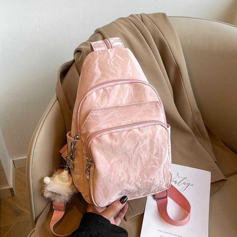 New pu soft leather dual-purpose crossbody breast bag women's fashion trend printed shoulder bag texture small backpack