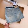2026 Große Größen Sommer High-Waist Bestickter Jeans A-Linien-Rock - Elastisch & Schlankmachend