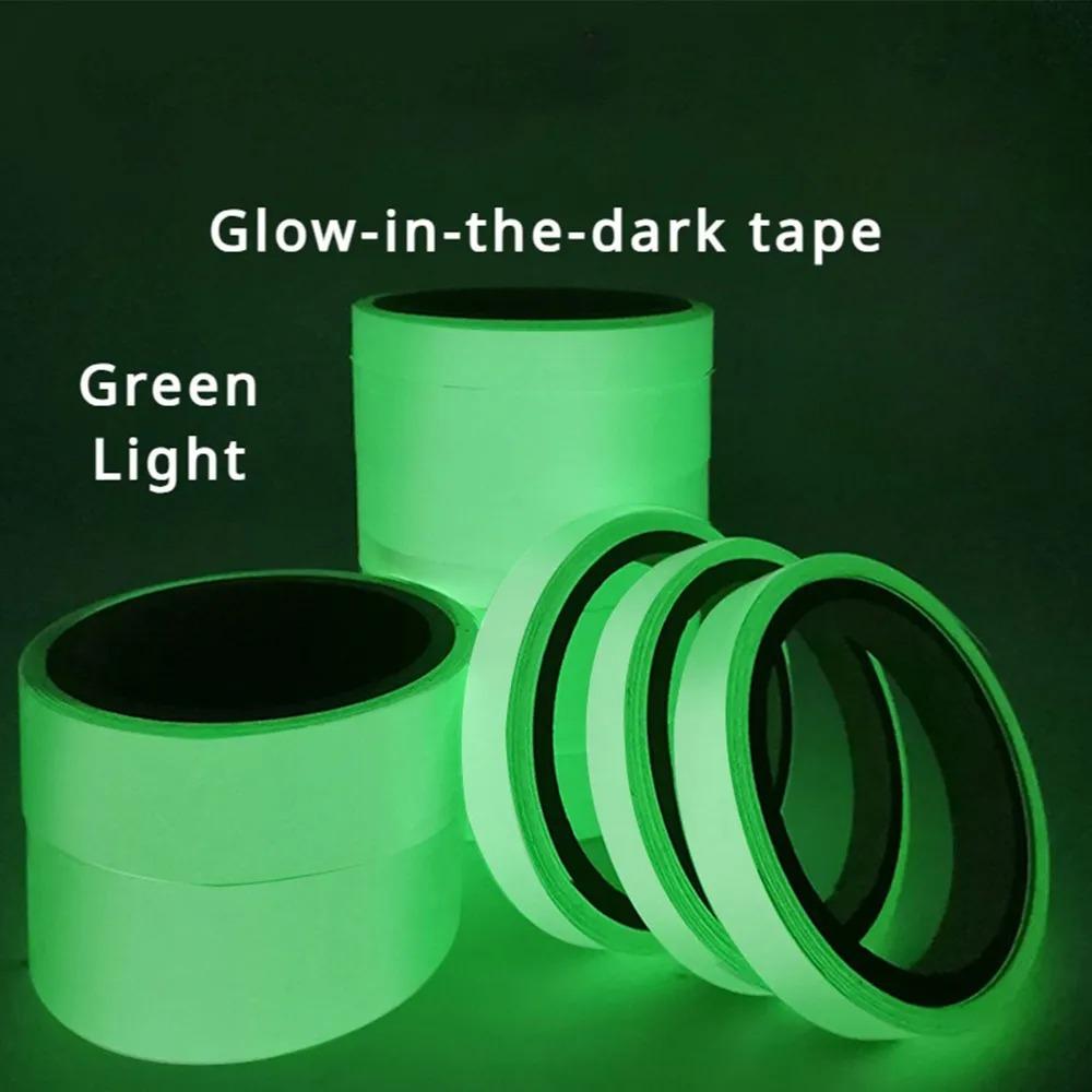 Decorative 3 Meters Luminous Tape Self-adhesive Green Fluorescent Stickers Tape Glowing Stickers Stage Positioning