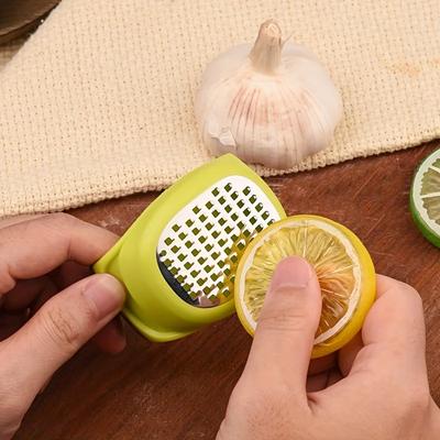 Edelstahl 4-in-1 Manueller Reibe & Hobel - Zitrone, Käse, Knoblauch, Ingwer Zestenreibe, Kompaktes Küchenwerkzeug für Gemüse