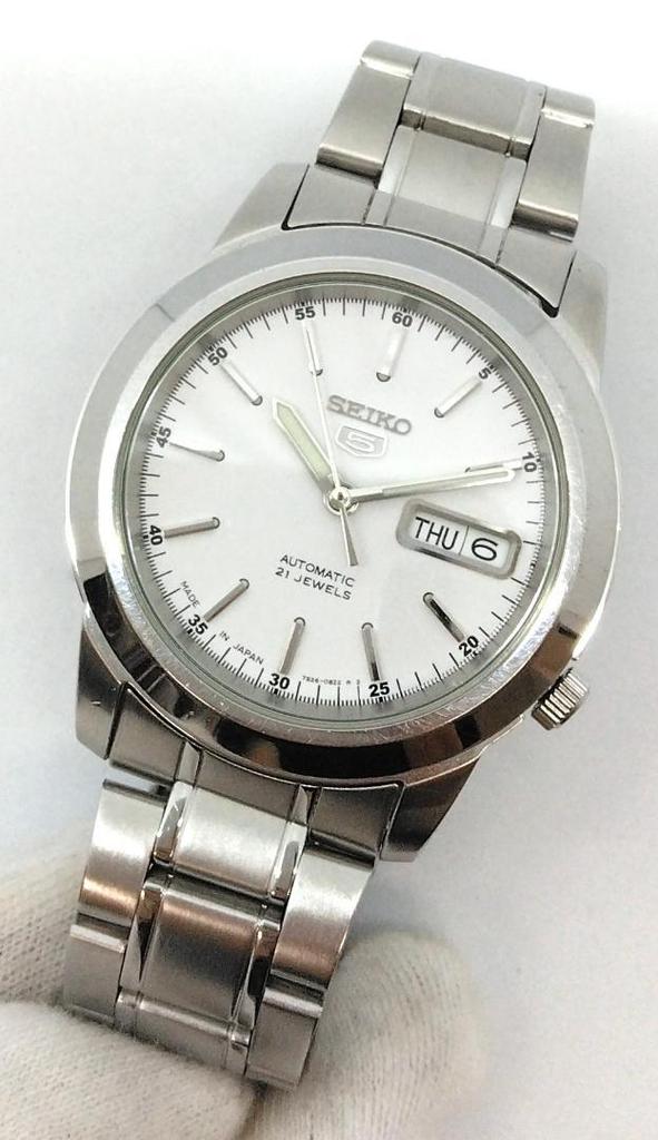 [USED] Seiko Five Sports 21 Jewels Automatic Watch with See-Through Back, Pre-Owned (28085)