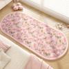Tappeto Decorazione Soggiorno Stile Francese Tappeti con Motivo Floreale per Camera da Letto Morbido Soffice Tappetino da Pavimento Comodino Tappeto Spesso in Peluche per la Casa