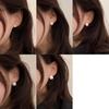 Minimalist Cold Wind Pearl Stud Earrings Female French Retro Hepburn Style Simple Versatile Temperament Earrings Internet Celebrity Earrings