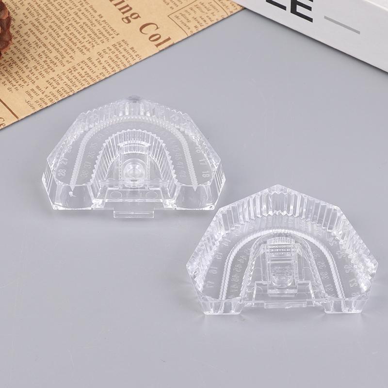 

10 шт. Стоматологические прозрачные одноразовые формовочные основы Секционные ложки для протезов Набор основ для зуботехнической лаборатории Пластиковая прозрачная коробка для основ 10 pcs