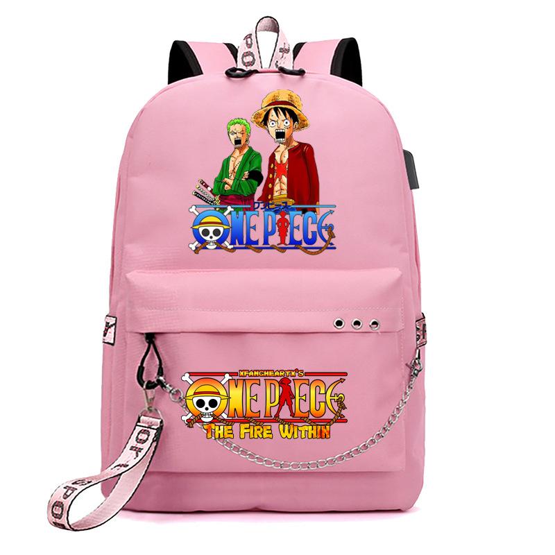 USB student school bag travel backpack printed One Piece casual trendy bag