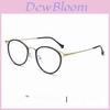 Modern Round Blue Light Glasses With Metal Frame For Casual And Office Wear