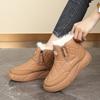 34-42 Winter Women's Large Fashion Plus Velvet Warm Thick Bottom Height Boosting High Top Cotton Shoes Snow Boots Midsole Women's Boots