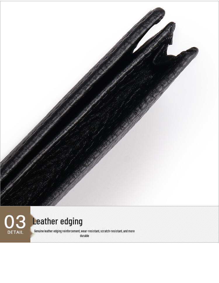 Visitenkartenetui für Herren aus echtem Leder - Geschenk mit Rindsleder in Lychee-Narbenoptik