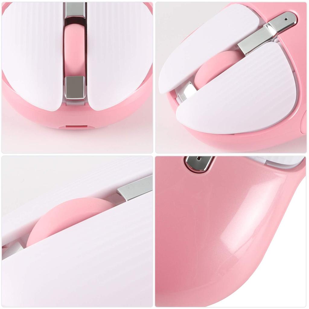 Wireless Mouse, 2.4Ghz USB Wireless, Optical, Stylish, Cute Rabbit Design, Rechargeable, Quiet Buttons, High Precision, Ergonomic, Portable, for Kids