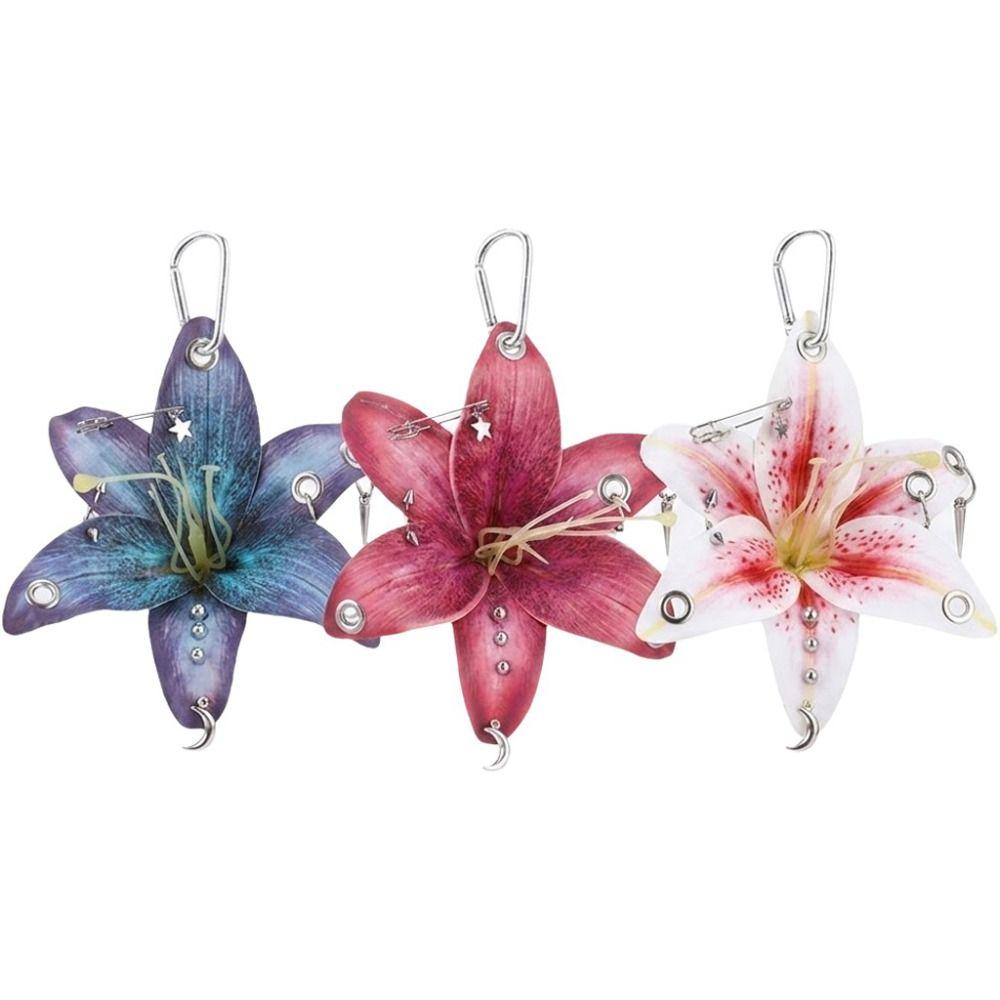 Backpack Decoration Orchid Lily Keychain Simulation Flower Backpack Hangings Decor Gifts