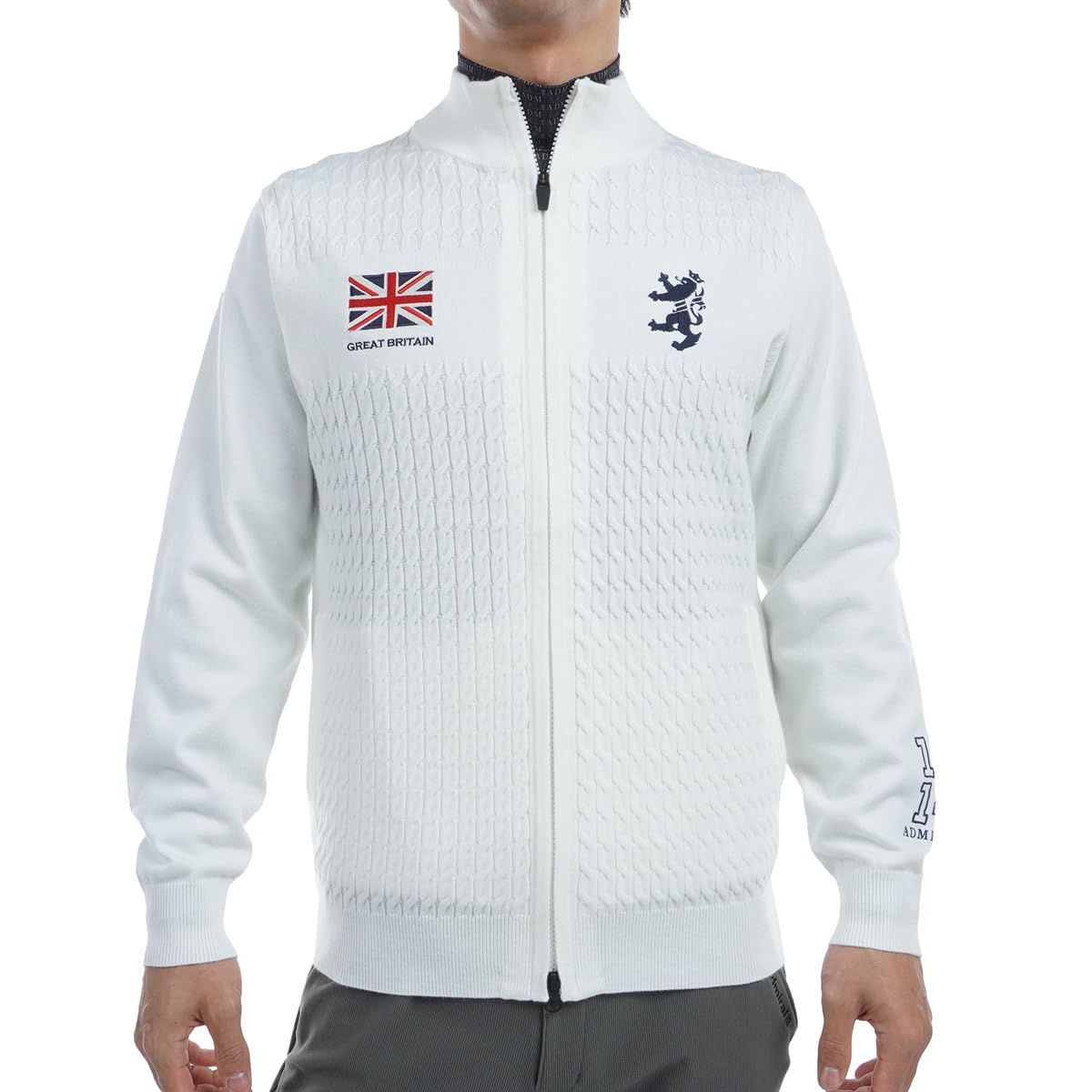 

Admiral GOLF Flag Full Zip Knit Jacket ADMA473 білий