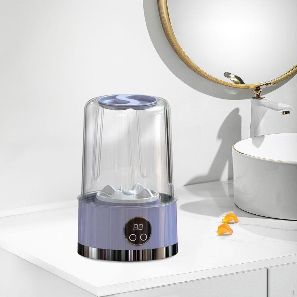 Underwear Washer Automatic Drain Mini Washing Machine Deep Clean Rechargeable Makeup Brush Cleaner