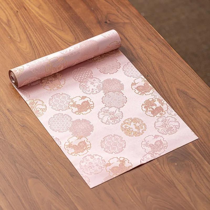 

Retro Chinese Zen Waterproof Table Flag Mat TeaTable Cloth Long Tablecloth Tea Table Tea Accessories Gifts Table Runner 28x200cm