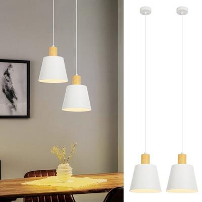 Pendant Lamp - NETTLIFE - 2x Ø20 Cm - Metal - White - E27
