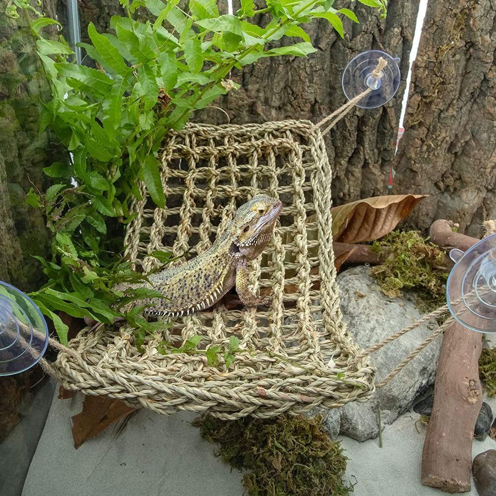Practical 1PC with Suction Cups Flexible Soft Crabs House Reptile Hammock Geckos Mats Lizard Bed
