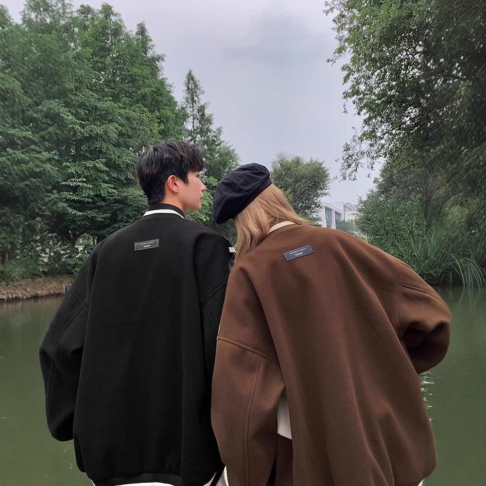 Men's and Women's Trendy Retro Baseball Jacket - Korean Style Loose Fit
