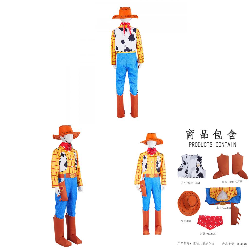 Disfraz Cosplay de Woody de Toy Story con Tejido de Poliéster para Role Play de Anime Adultos