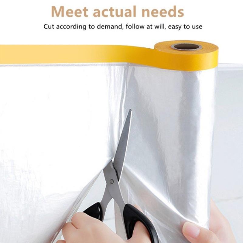 20M Multi-Purpose Masking Film With Tape Furniture Dust Cover Protective Film Dustproof Sheet
