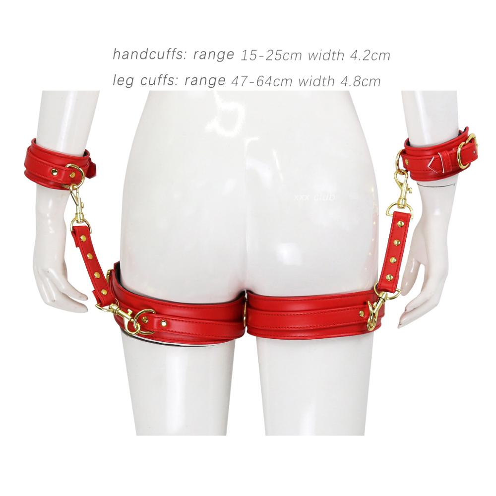 Thierry Bondage Restraint Adult Games Sex Toys For Woman,Thigh Cuffs, Handcuffs, Leg Cuffs Connection Belt,  Erotic Fetish Slave