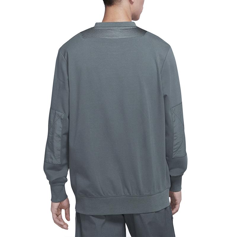 Nike Sweatshirts Men's Gray Crew Neck Moderate Regular DA0070-068