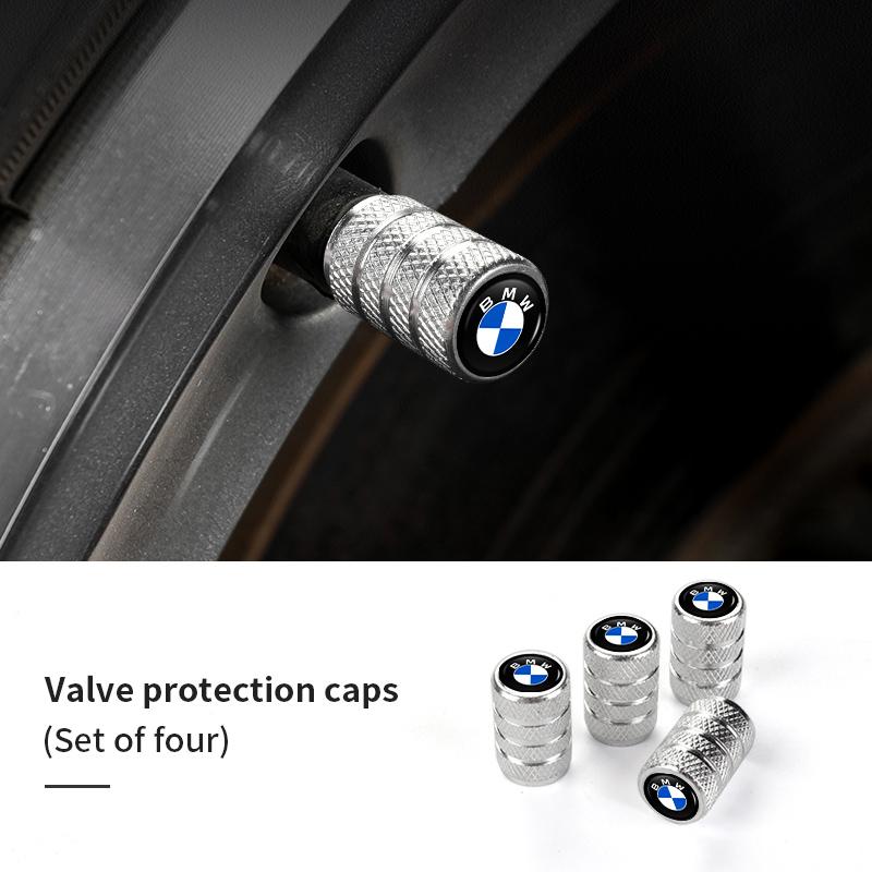 For BMW 4Pcs Car Wheel Air Valve Dust Cap Tire Valve Stem Cover Auto Accessories E90 E60 E46 E39 F30 F10 E87 X3 X4 X5 X1 G30 G20
