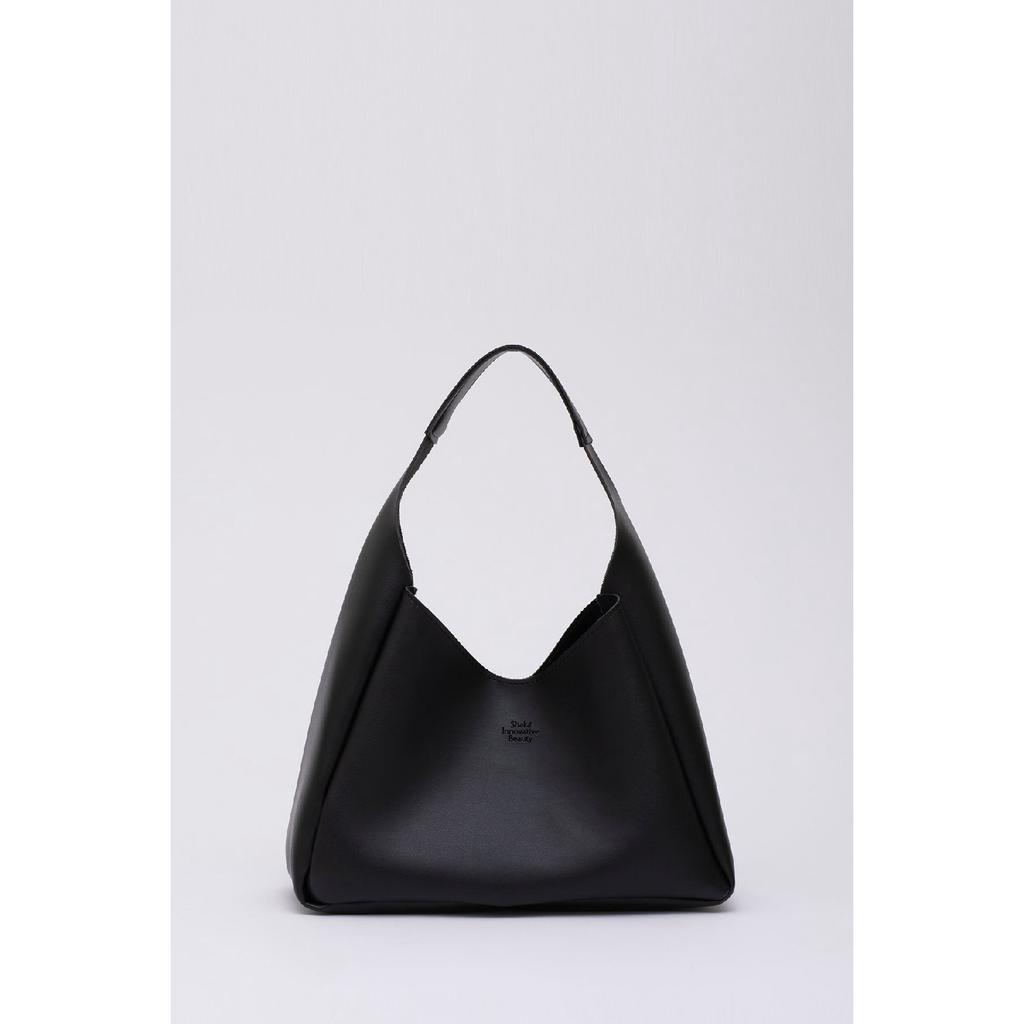 Schwarze Shk19 Make-up-Tasche aus Kunstleder mit Reißverschluss, Hand- und Umhängetasche mit Druckknopfverschluss E:33L:15W:10cm