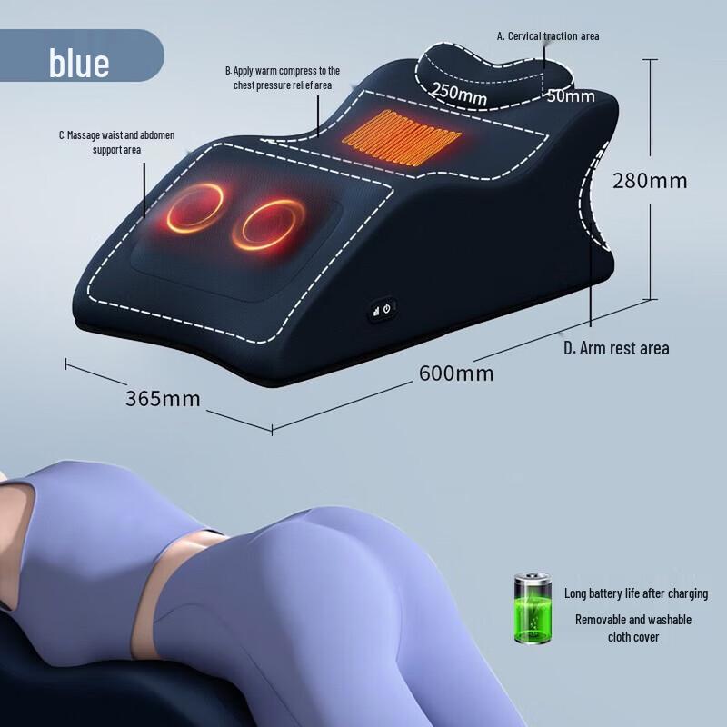 Aux Massage Nap Pillow with Heat and Back Support CN Plug (adapter Included)