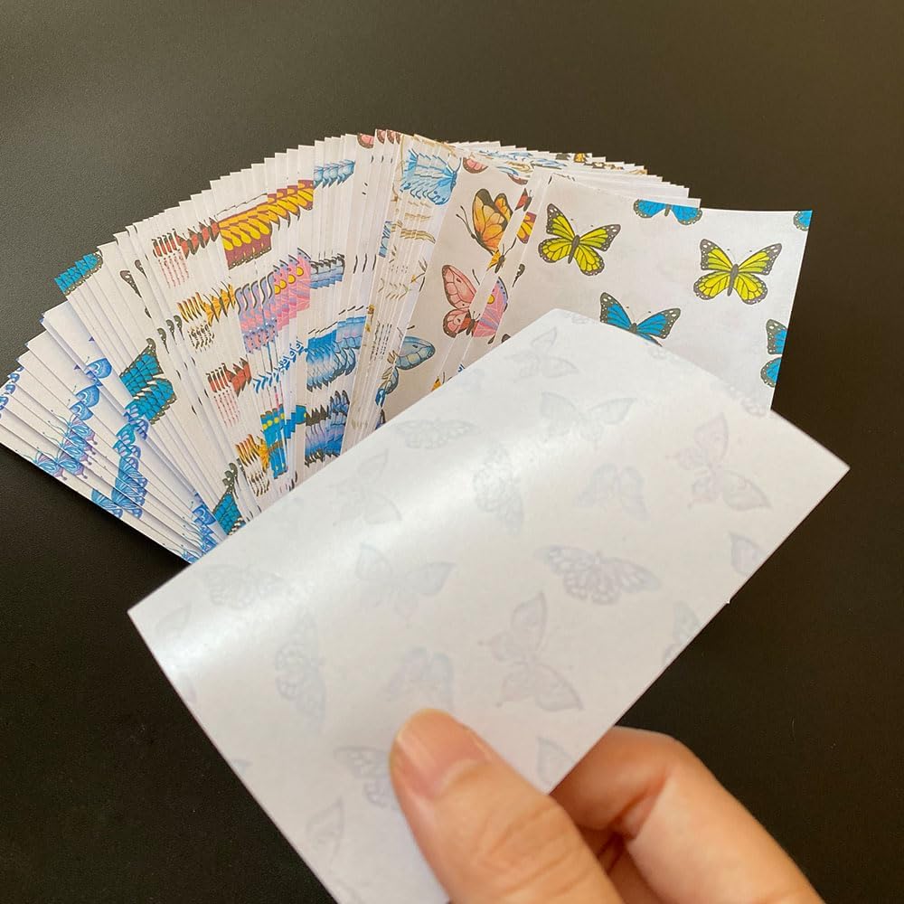 60 Pieces Diamond Painting Release Paper Butterfly Style Single Side Release Sheets Decorative Paper Cover Replacements for 5D Diamond Art Tool