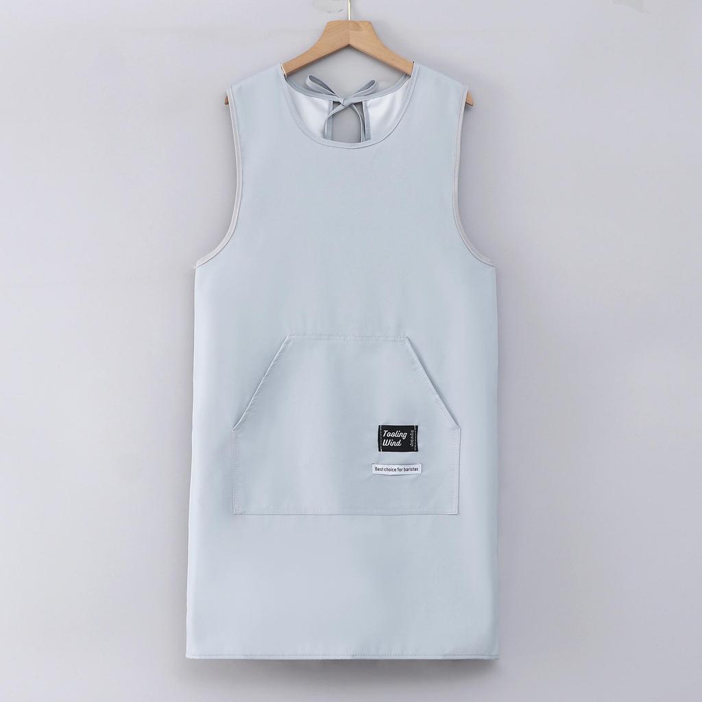 Waterproof Oil-Proof Sleeveless Kitchen Apron for Women - Fashionable and Breathable