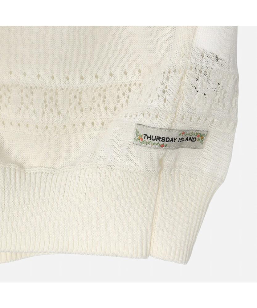 Thursday Island V-Neck Short Sleeve Cardigan_T264Mcd253W
