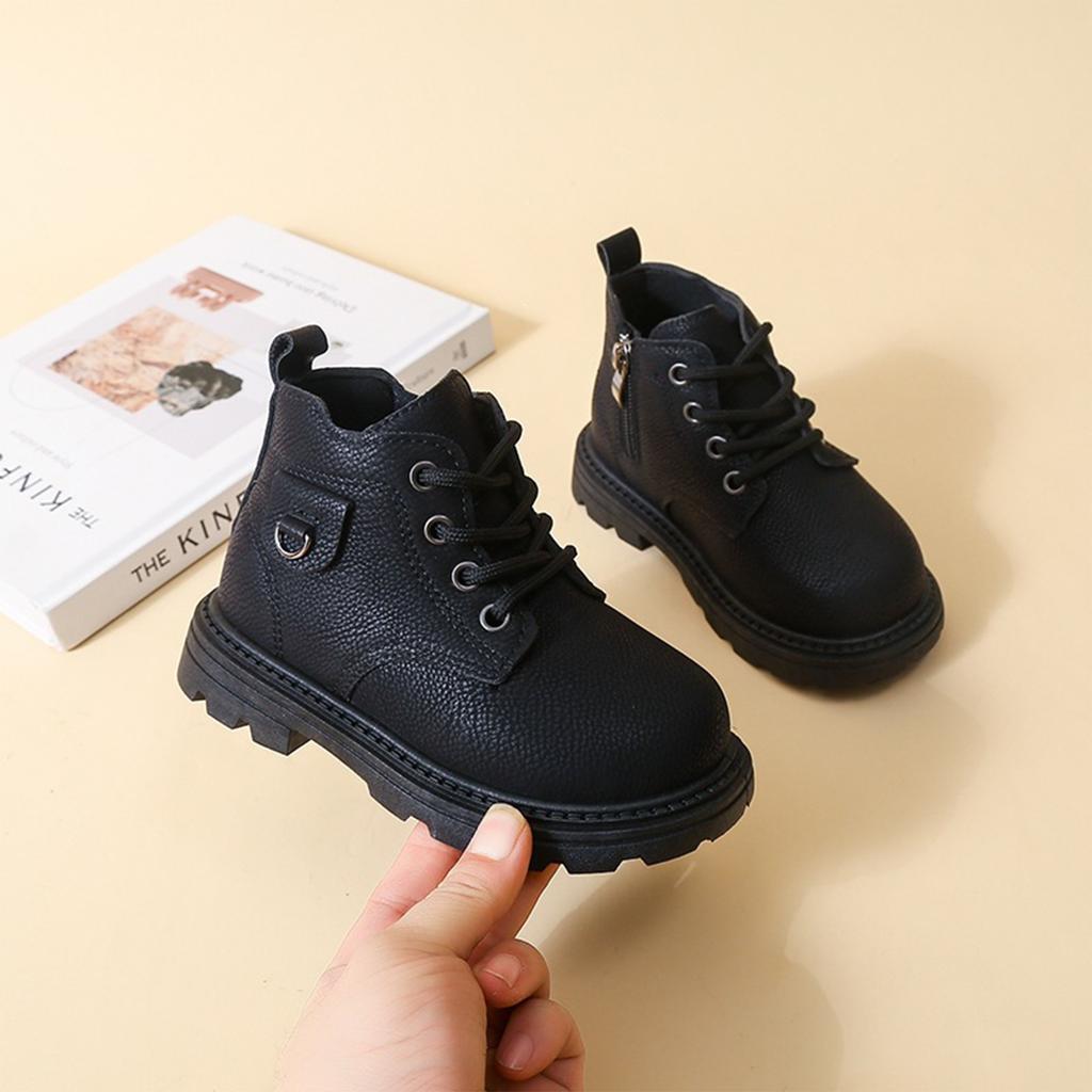Unisex Children's Lace-Up Boots – -, Breathable, Comfortable for Everyday Wear