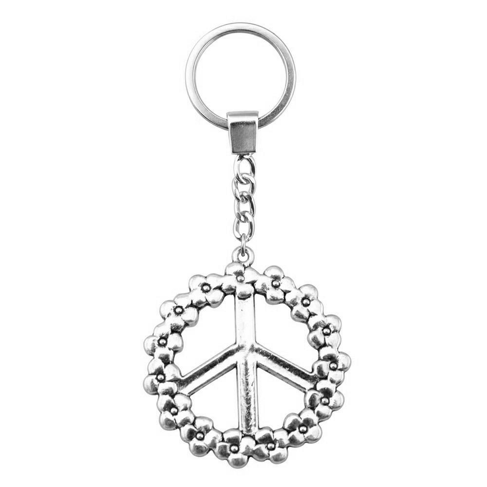 The Flower Of Life Keychain Craft Jewelry Victory Symbol Key Ring 30mm