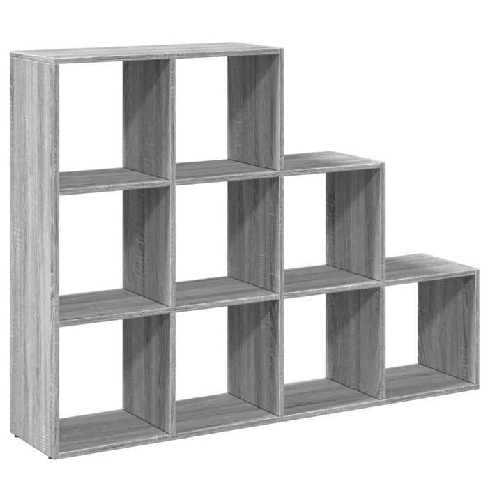 VidaXL Étagère séparatrice de pièce 3 niveaux sonoma gris, étagère, étagère à livres, étagère de rangement, bibliothèque, 857981