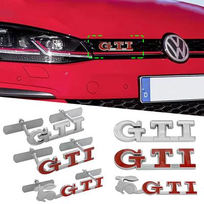 3D Car Front Grille Badge Emblem Sticker For VW GTI Rabbit Logo Beetle Golf Polo Passat Jetta Touran Tiguan Scirocco