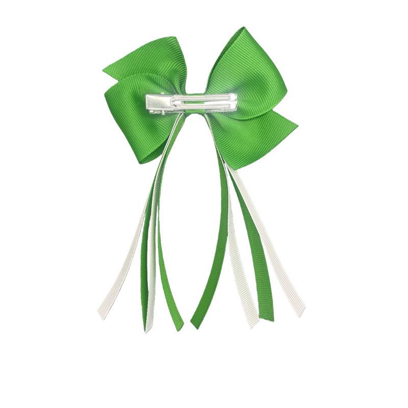 St. Patrick's Day Clover Tassel Children's Hair Clip – Four-Leaf Clover Headwear Accessory