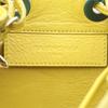 Used BALENCIAGA Paper Plate Bucket Handbag leather Yellow Used Women