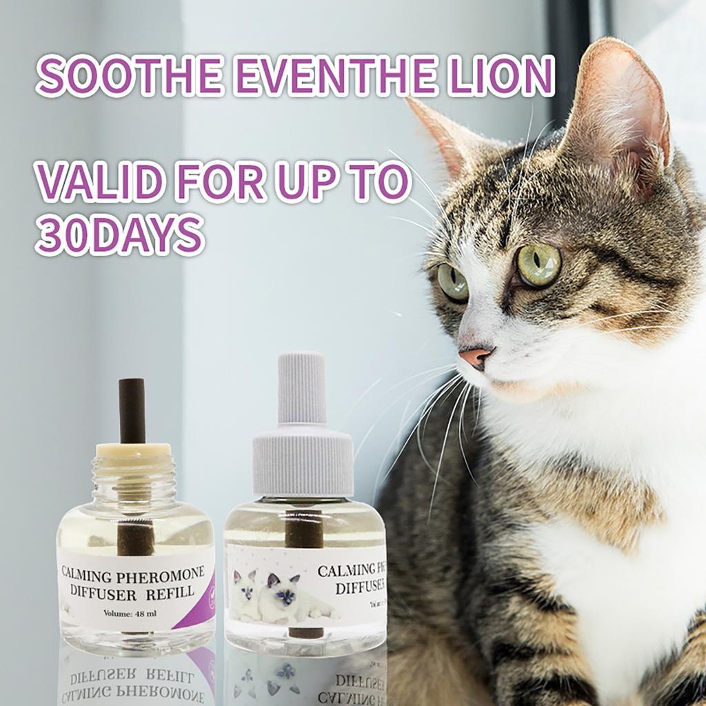 96ML 1 Difuzér 2 Zklidňující Tekuté Feromony Stabilizující Emoce - Stres Elektrické Zahřívání Kočka Zklidňující Zklidňující Prostředek Sada