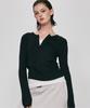 Dieomaidieo Dear Dr Henley Neck Layered Long Sleeve (Black)