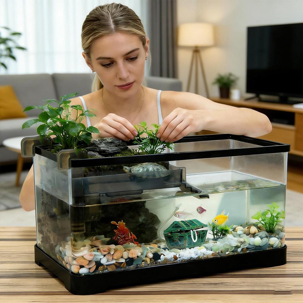 Turtle Tank Basking Dock Resting With Stairs Pet Turtle Aquarium Basking Dock For Frog Terrapin Salamanders Crabs Tortoise