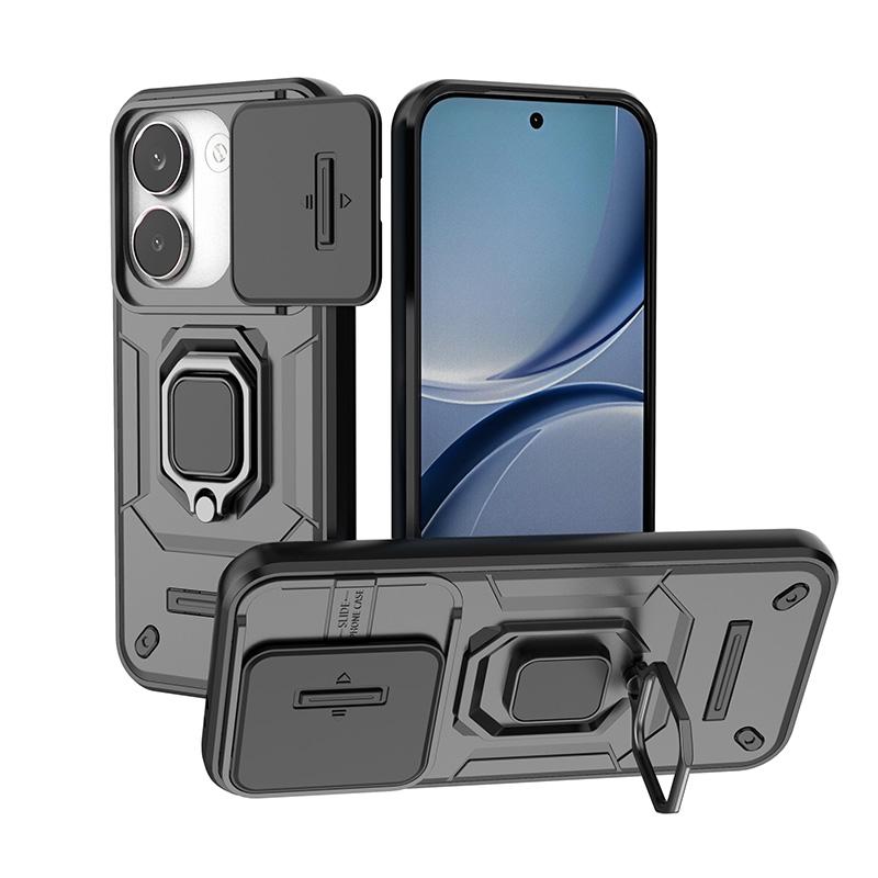 For Poco X8 Pro Case Slide Windows Cover Poco X8 Pro Coque Fundas Battle Ring Holder Push Lens Back Phone Case Poco X8 Pro